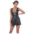 Cottelli - geplooide jurk met riem (zwart) - M