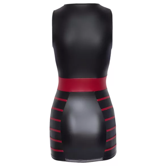 Cottelli Party - gestreepte, aansluitende jurk (zwart-rood) - XL