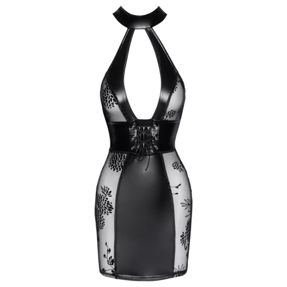 Noir - veters mini-jurk (zwart) - L