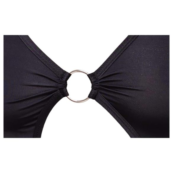 Cottelli Party - asymmetrische jurk met ring - zwart - L