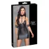 Cottelli Bondage - halter nek mini jurk - glanzend - zwart - L