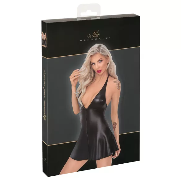 Noir - minijurk met slangenprint - zwart