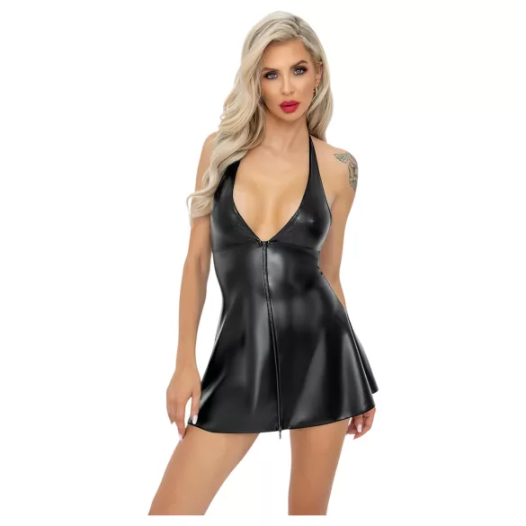 Noir - minijurk met slangenprint - zwart - L