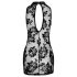 / Noir - mouwloze mini-jurk met rozenmotief (zwart) - M