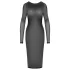 Cottelli Party - transparante jurk - met ritssluiting - zwart - M