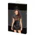 Noir - jurk met korset - kanten top - glanzend - zwart - M