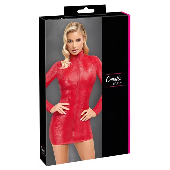 Cottelli - minijurk - slangenprint - rood