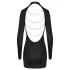 Cottelli - minijurk met open rug - kettingdetail - zwart