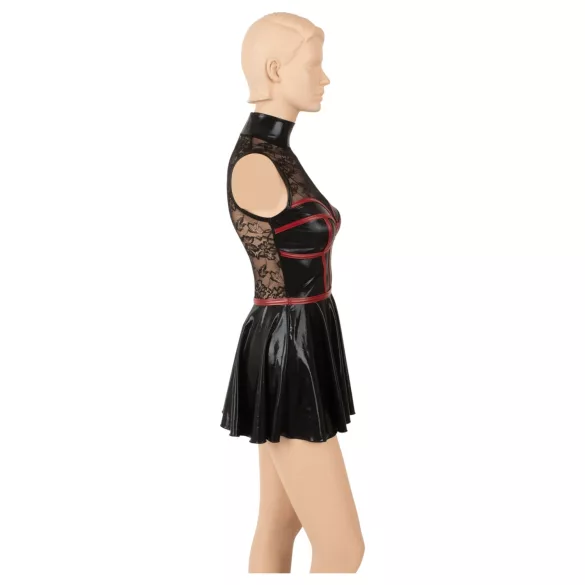 Cottelli - korsetmodel kanten minijurk (zwart) - M