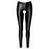 Noir - open, glanzende leggings (zwart) - M