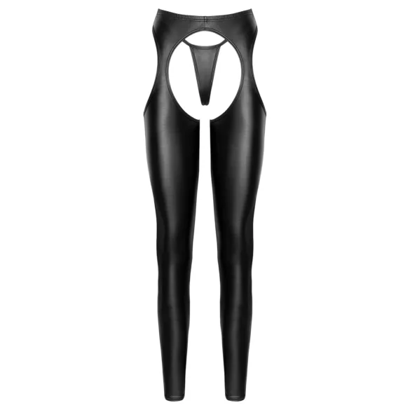 Cottelli - open chaps broek en string set (zwart) - M