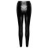 Noir - lange wetlook broek - zwart