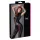 Cottelli - glanzende korte mouwen catsuit (zwart) - M