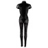 Cottelli - glanzende korte mouwen catsuit (zwart) - M
