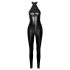 Noir - catsuit dames - glanzend met ritssluiting - zwart