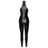 Noir - catsuit dames - glanzend met ritssluiting - zwart