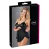 Cottelli - babydoll lingerie - transparant met ruches - zwart - L