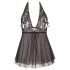 Cottelli Plus Size - kanten luchtige babydoll (zwart) - 2XL