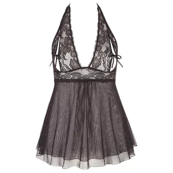 Cottelli Plus Size - babydoll jurk - kanten - zwart - 3XL