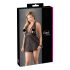 Cottelli Plus Size - luchtige kanten babydoll (zwart) - 4XL
