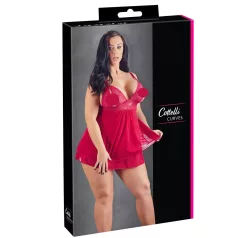 Cottelli Plus Size - babydoll - kant - rood - 2XL