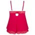 Cottelli Plus Size - babydoll - kant - rood - 4XL