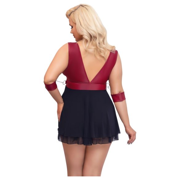 Cottelli Bondage Plus Size - babydoll (rood)