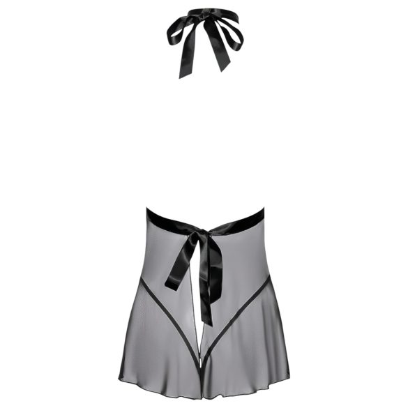 Kissable - babydoll met halsband - kant - zwart