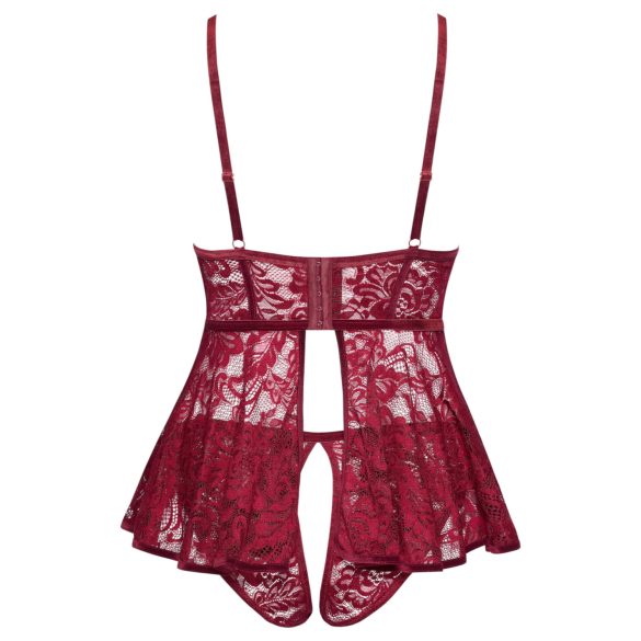 Cottelli Curves - kanten minijurk set - rood