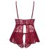 Cottelli Curves - kanten minijurk set - rood