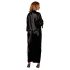 Cottelli - Satijnen kimono (zwart) - 2XL/3XL