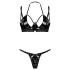 Obsessive Keira Lise - bh set - glanzend - zwart