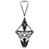 Obsessive Keira Lise - open body met bandjes - zwart - L/XL