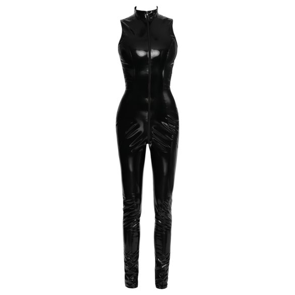 Black Level - catsuit met rits - glanzend vinyl - zwart