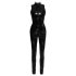 Black Level - catsuit met rits - glanzend vinyl - zwart