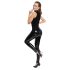 Black Level - glanzende rits jumpsuit (zwart) - L