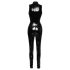 Black Level - glanzende rits jumpsuit (zwart) - L