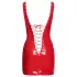 Black Level - lak mini-jurk met vetersluiting - rood - L