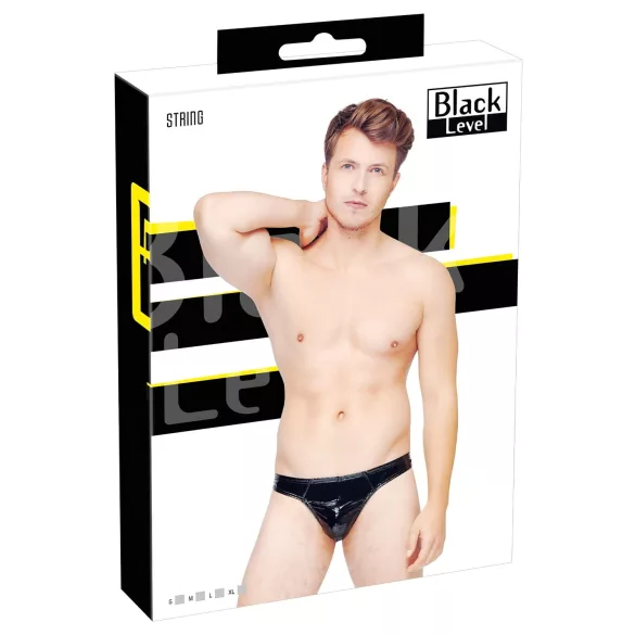 Black Level - herentanga lakleer - zwart - M