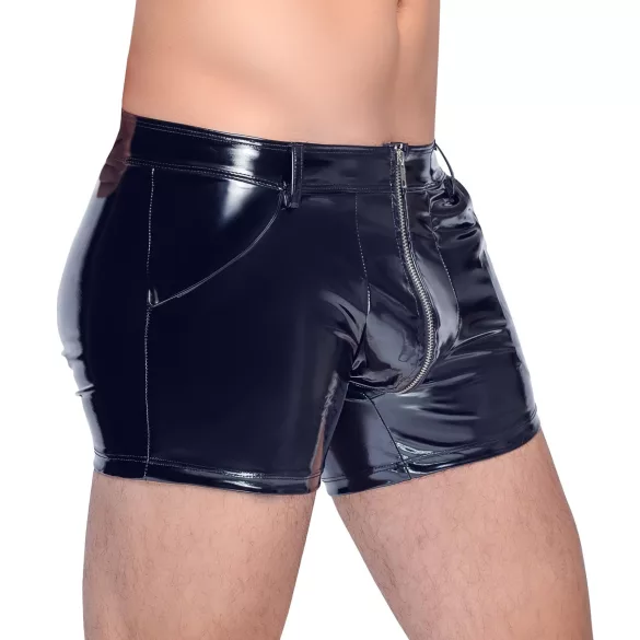 Black Level - heren boxershort met zijzak - lakleer - zwart - XL