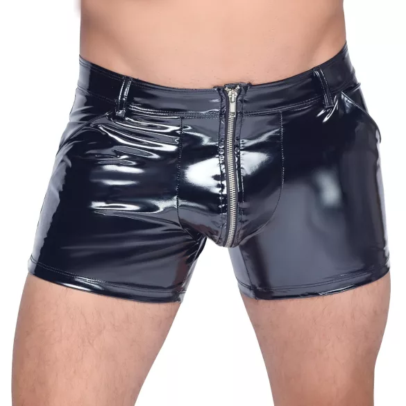 Black Level - heren boxershort met zijzak - lakleer - zwart - 2XL