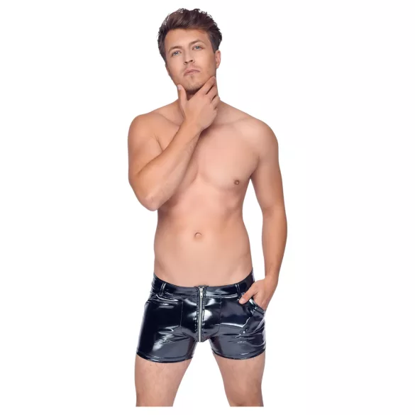 Black Level - heren boxershort met zijzak - lakleer - zwart - 2XL
