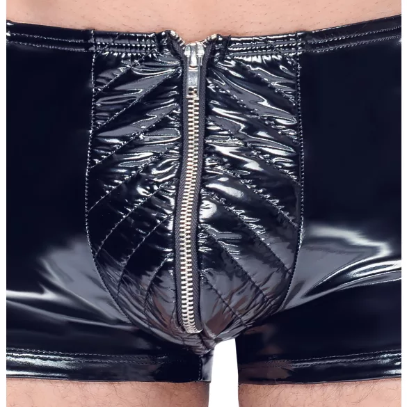 Black Level - heren short met rits - zwart - M