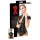 Latex dames top met rits en korte mouwen (zwart) - S