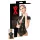Latex dames top met rits en korte mouwen (zwart) - 2XL