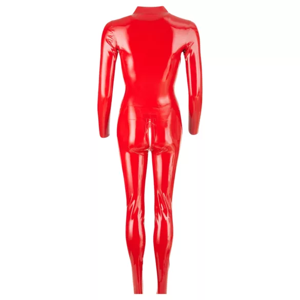 Late X dames catsuit met lange mouwen (rood)