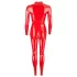 Late X dames catsuit met lange mouwen (rood)