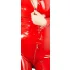 Late X dames catsuit met lange mouwen (rood) - S