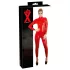 Late X dames catsuit met lange mouwen (rood) - M
