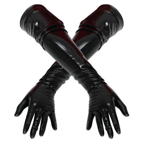 LATEX - lange unisex handschoenen (zwart) - M